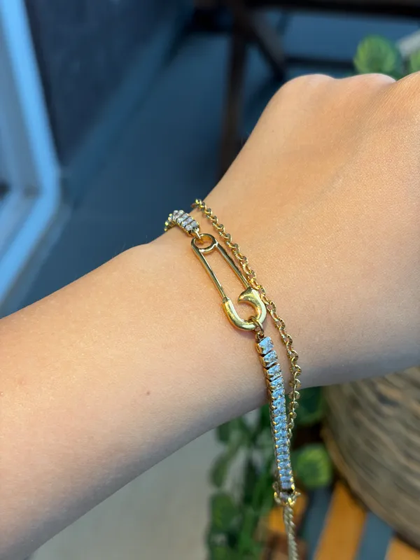Nova Safety Pin Bracelet