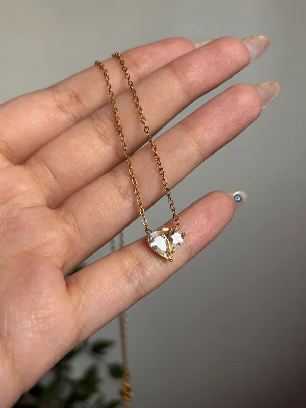 Twin Hearts Necklace