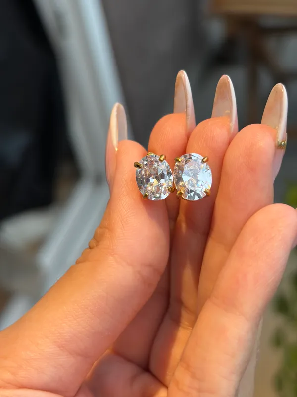 Halo Oval Studs