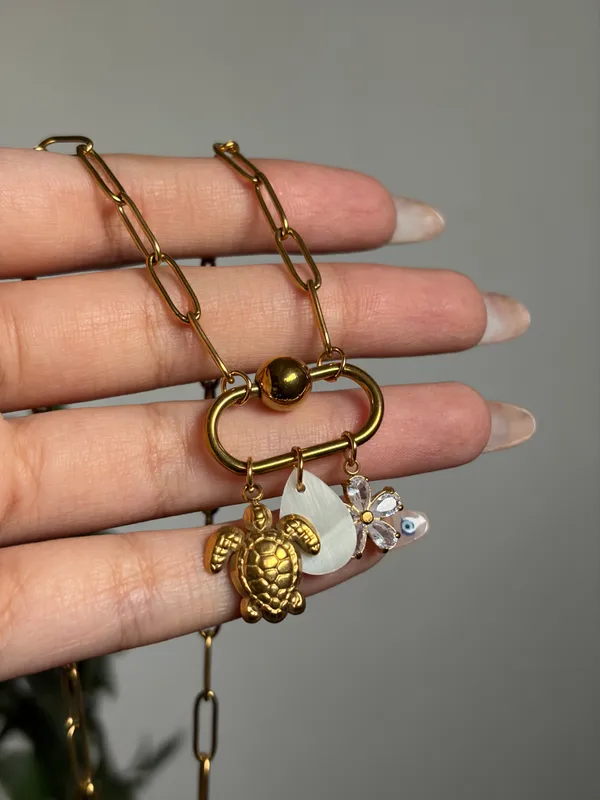 Turtle Cove Charm Necklace