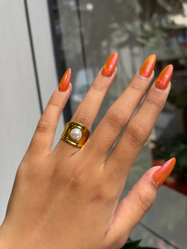 Pearl Statement Ring (Adjustable)