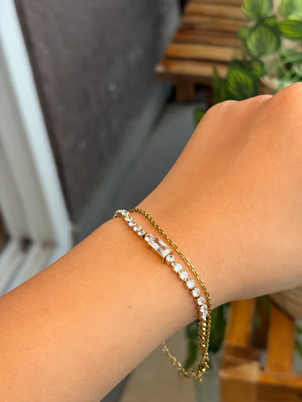 Lumi Baguette Tennis Bracelet