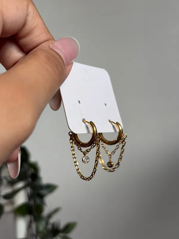Luna Chain Hoops
