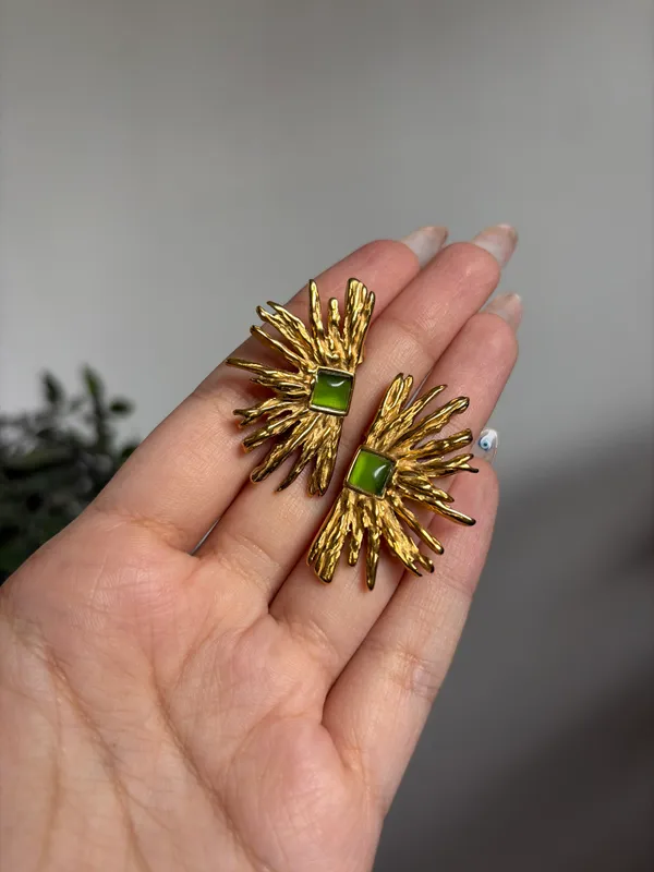 Emerald Burst Studs