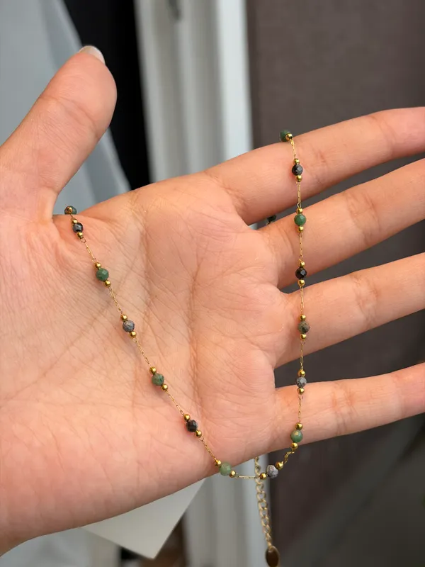 Green Beaded Necklace