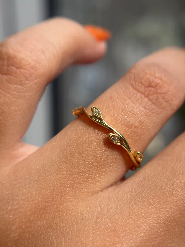 Seraphina Leaf Ring (Adjustable)