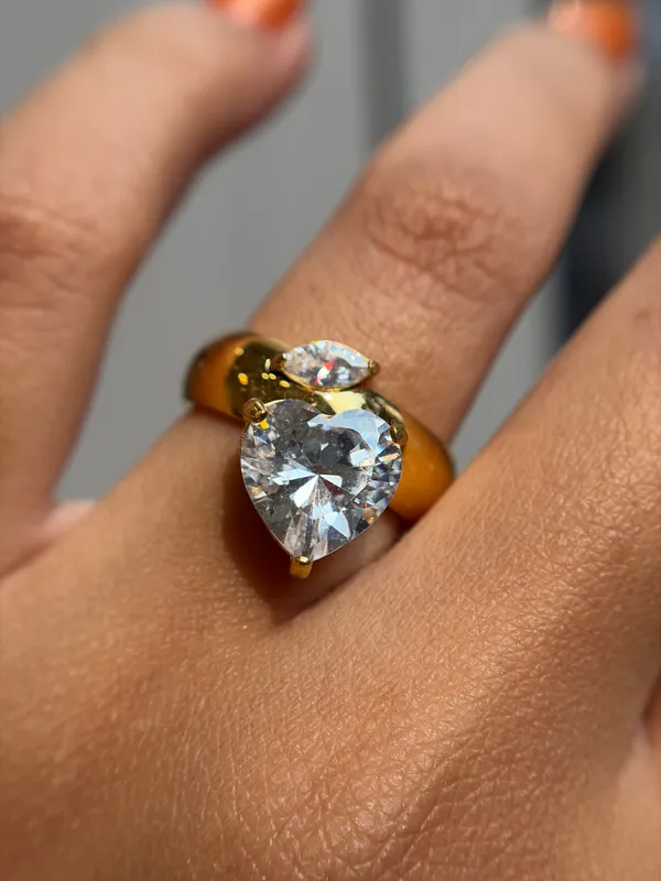 Heart Spark Anti-Tarnish Ring ✨