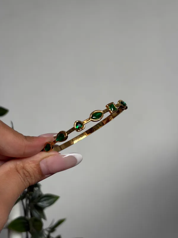 Emerald Mosaic Bangle