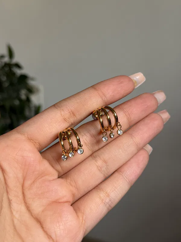 Demi Triple Drop Earrings